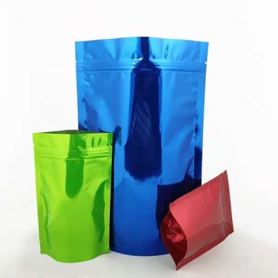 Customized Colorful Stand-up Aluminum Foil Zipper Pouch