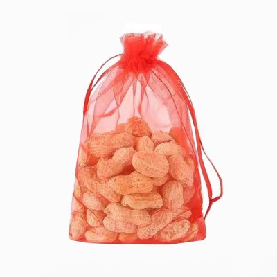 Custom Colorful Organza Drawstring Pouch for Snacks