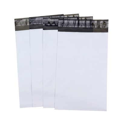 Custom Printed wholesale white poly mailer courier mailing bag with self adhesive