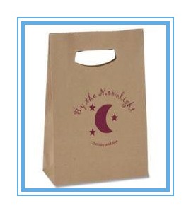 Custom Kraft paper packaging storage bags with handle